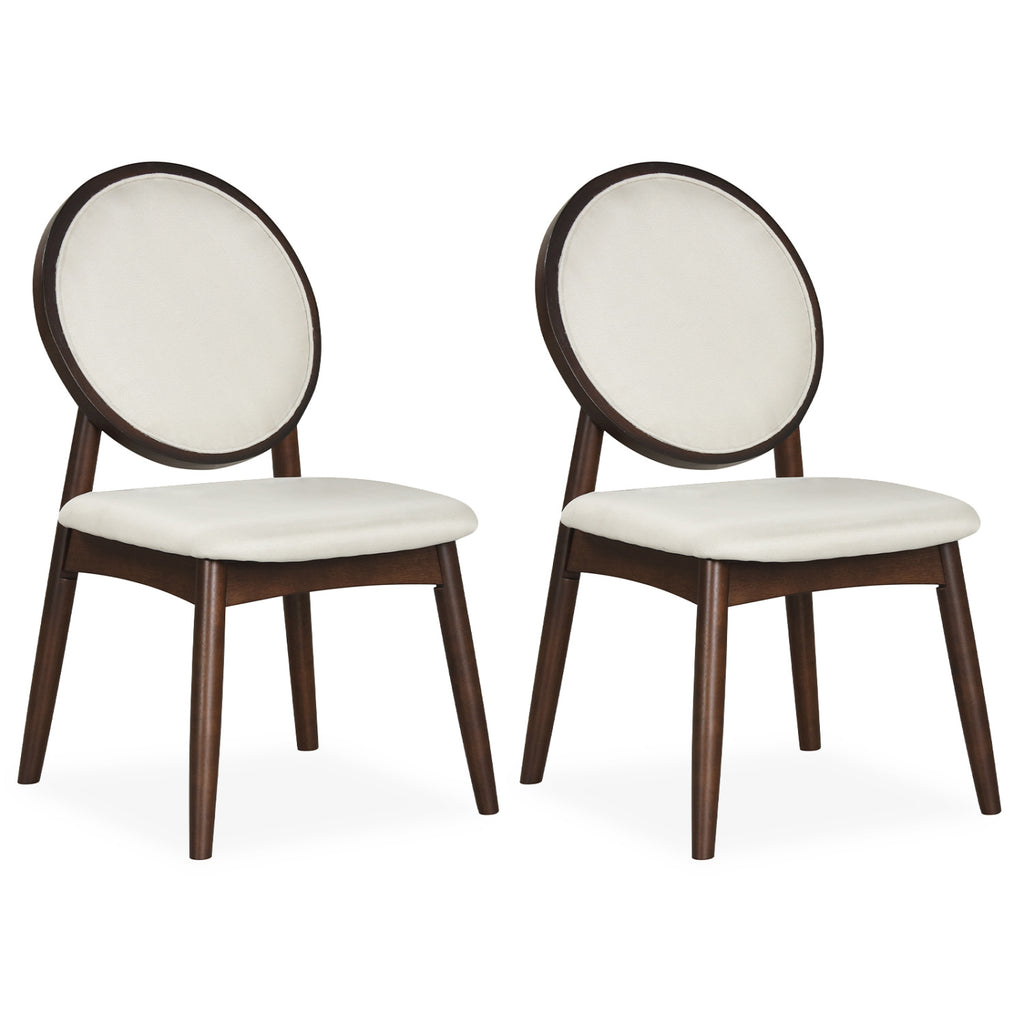 Upholstered Linen Fabric Kitchen Dining Chair - Black
