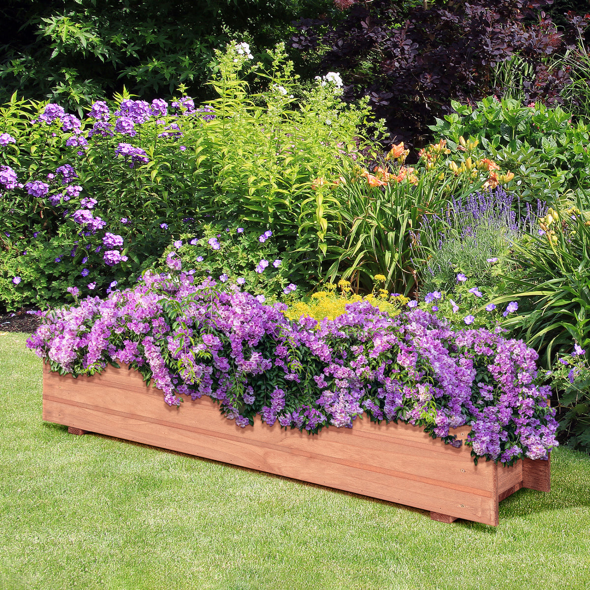Set of 2 Wooden Decorative Raised Garden Bed for Yard and Window
