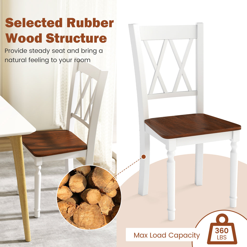 Farmhouse Kitchen Chairs, Set of 2 - Style 2