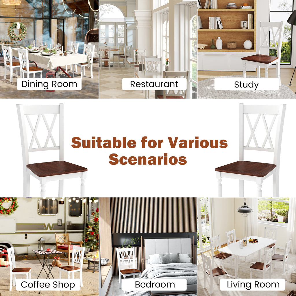 Farmhouse Kitchen Chairs, Set of 2 - Style 2