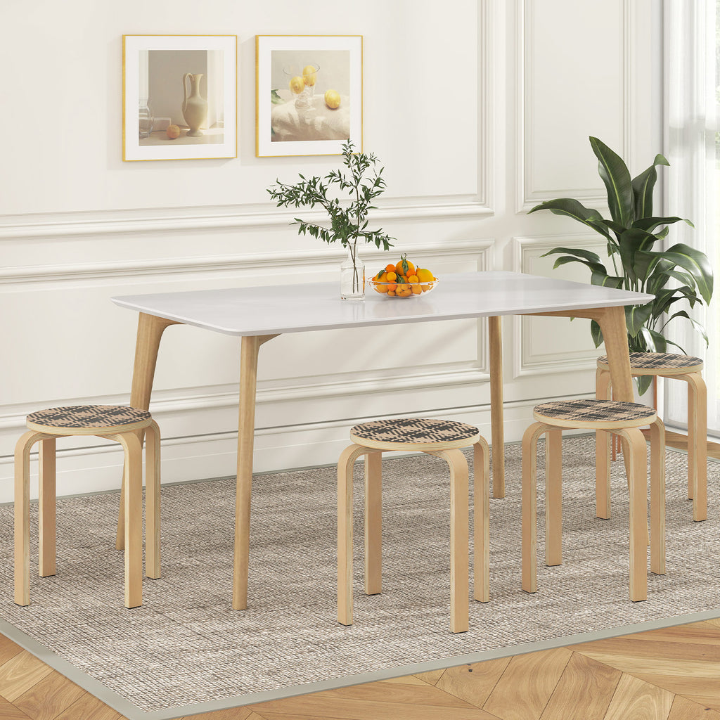 Stackable Bentwood Dining Chair Set - Yellow, 18 Inch