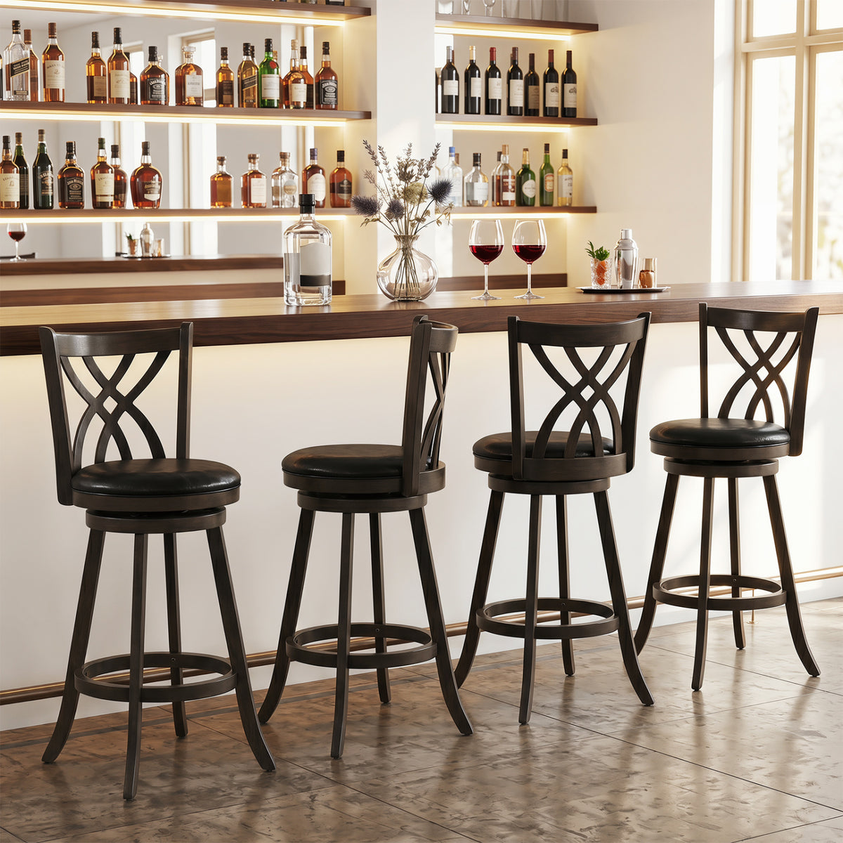 Counter Height Bar Stools Set of 4 - Gray