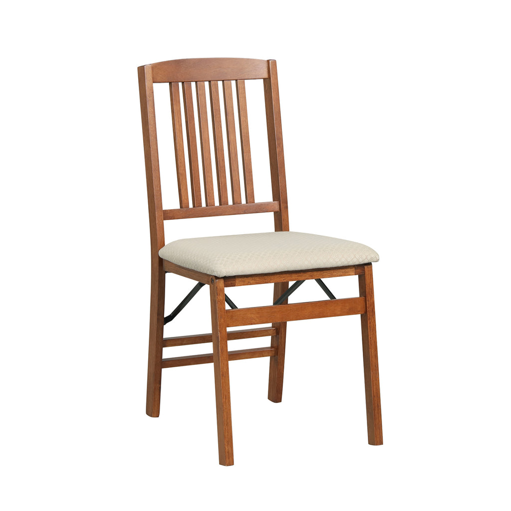Foldable Upholstered Dining Chairs Set of 4 - Beige