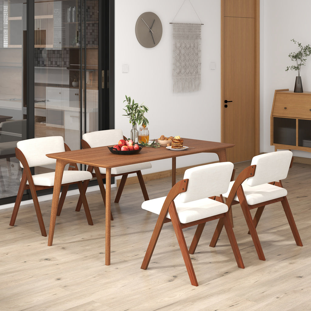 Folding Dining Chairs Set of 4 - Walnut