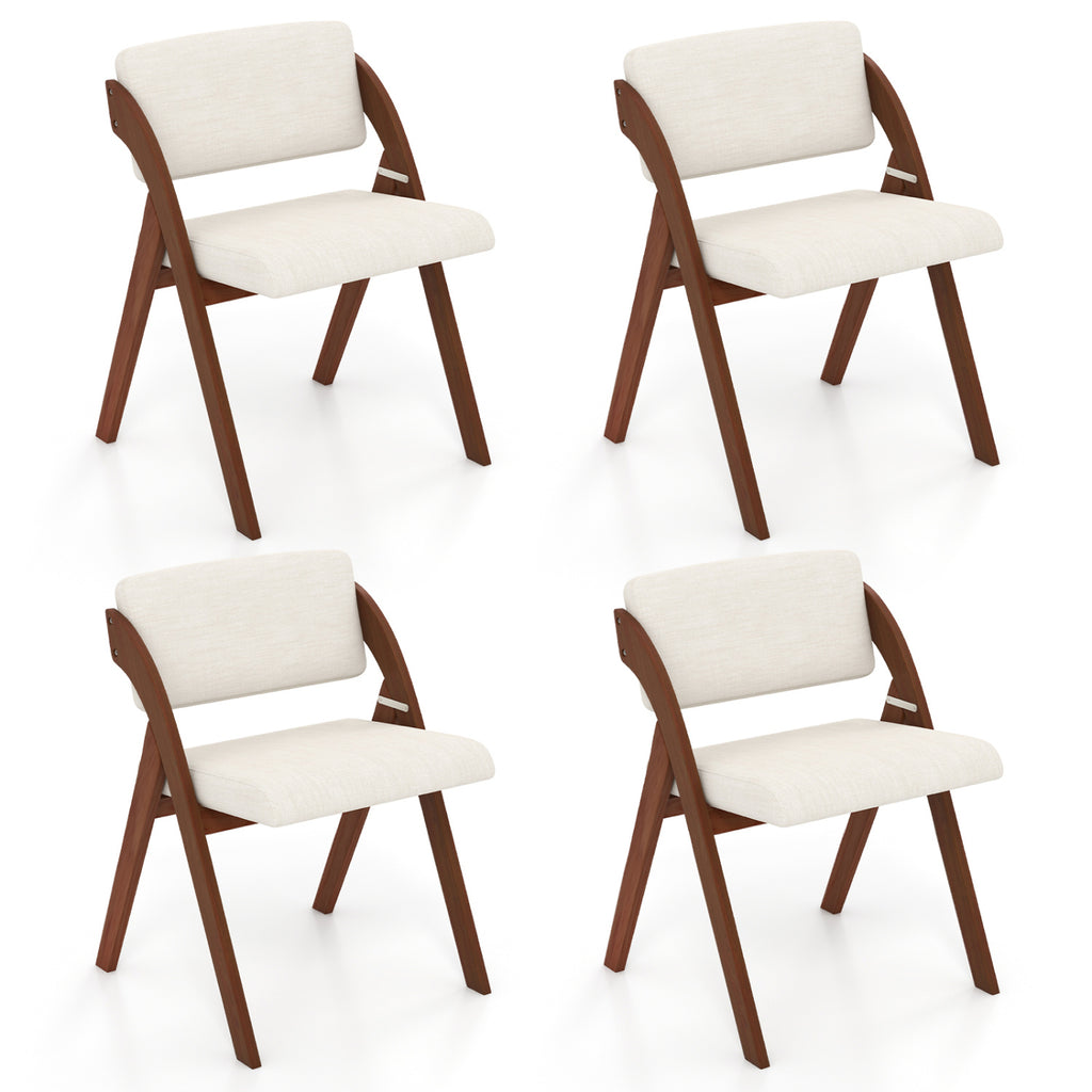 Folding Dining Chairs Set of 4 - Walnut