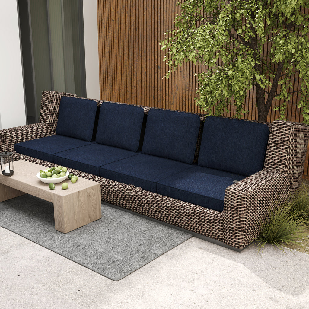 Set of 4 Outdoor Patio Cushion with Removable Covers