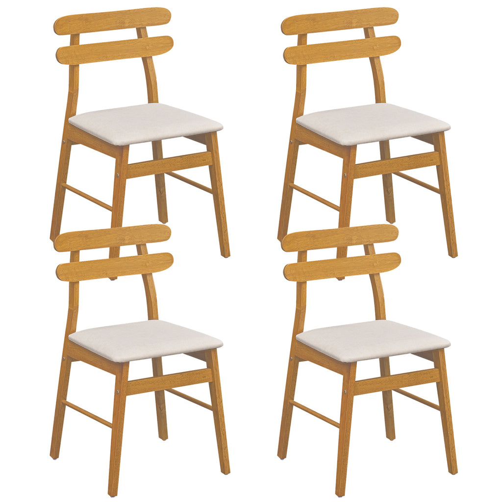 Upholstered Dining Chairs Set of 4, Natural - Style B