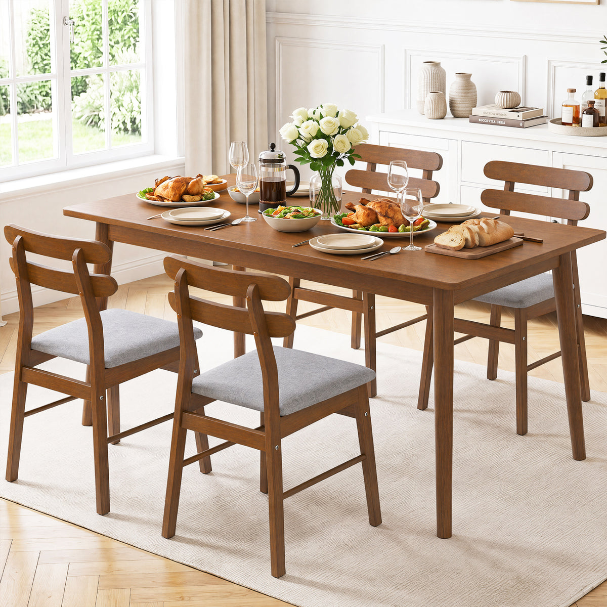 Upholstered Dining Chairs Set of 4, Natural - Style B