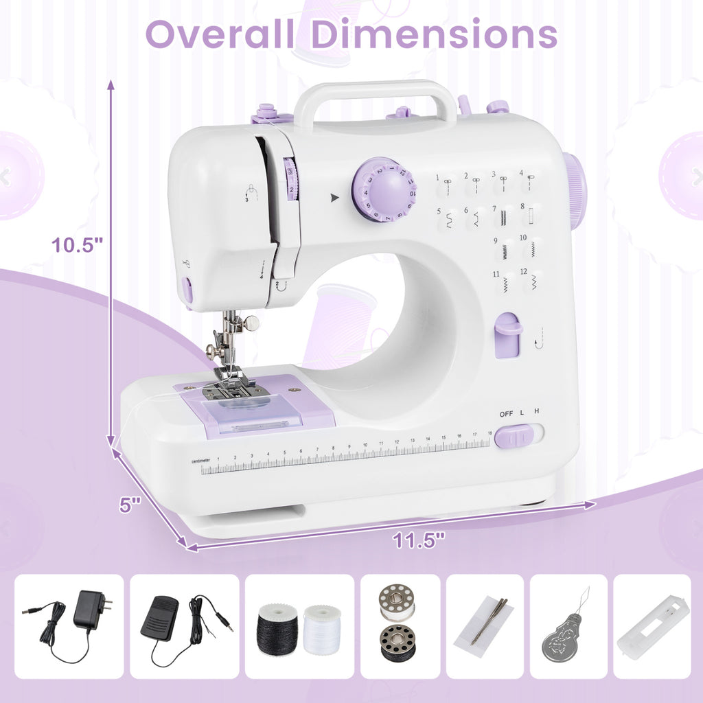 Beginner Sewing Machine & Folding Craft Table with Charging Station