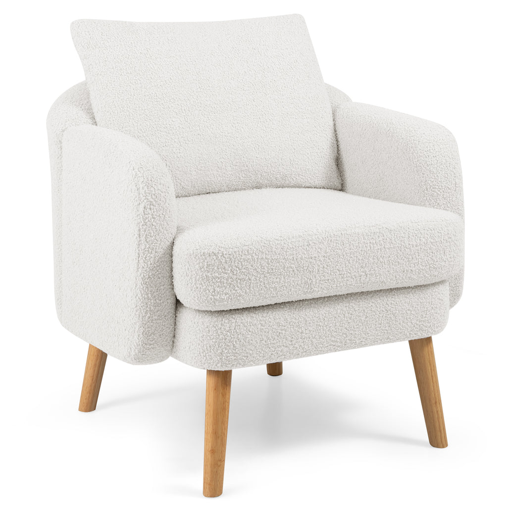 Sherpa Accent Chair Modern Living Room Furniture - Gray