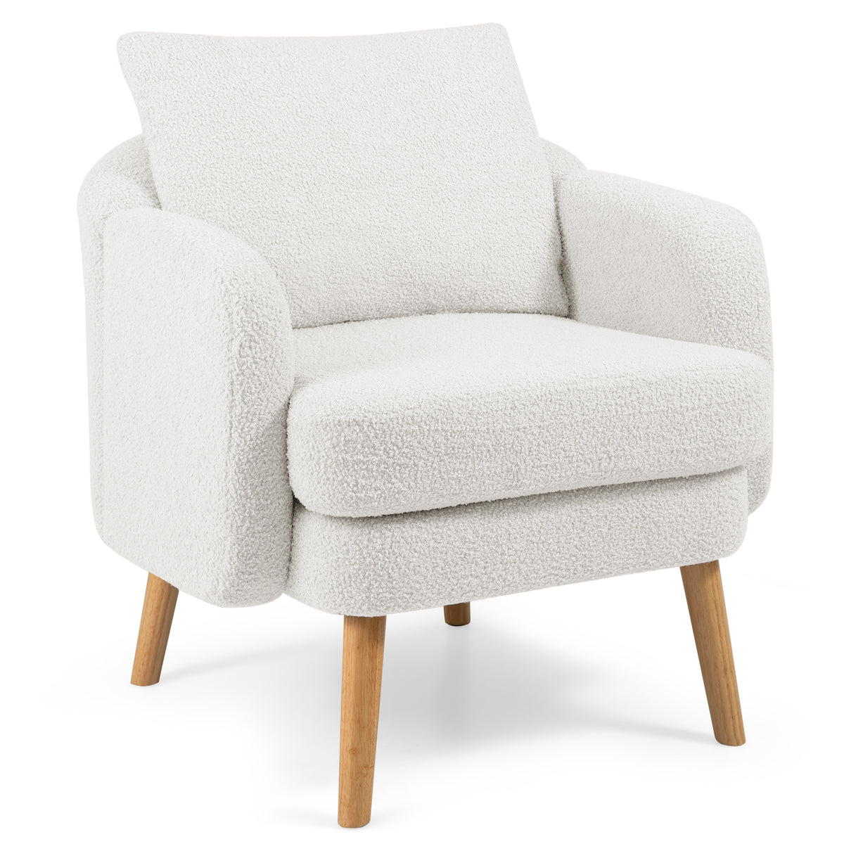 Sherpa Accent Chair Modern Living Room Furniture - Gray