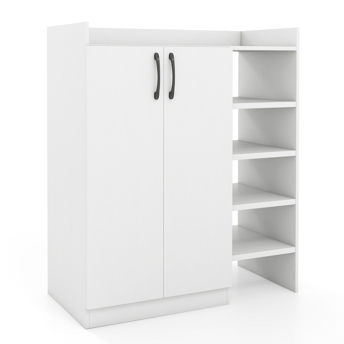 Shoe Cabinet with 2 Doors Storage Organizer Adjustable Inner Shelves