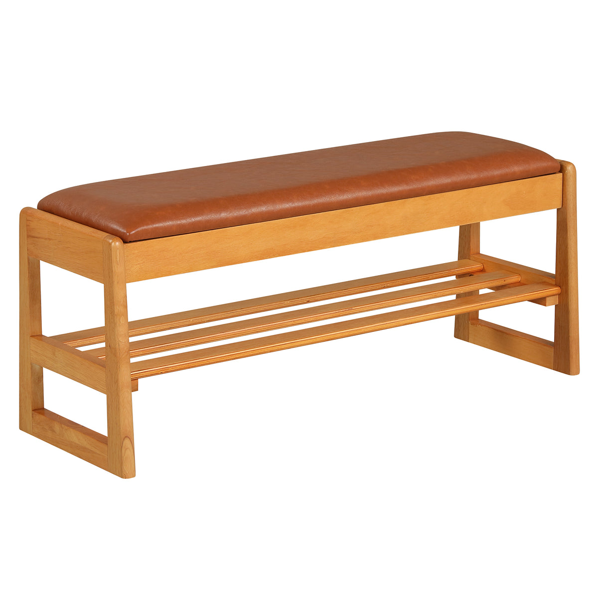 Shoe Rack Bench with Storage - Brown