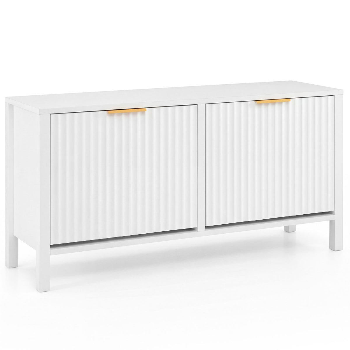 Shoe Storage Bench with 2 Flip Drawers - White