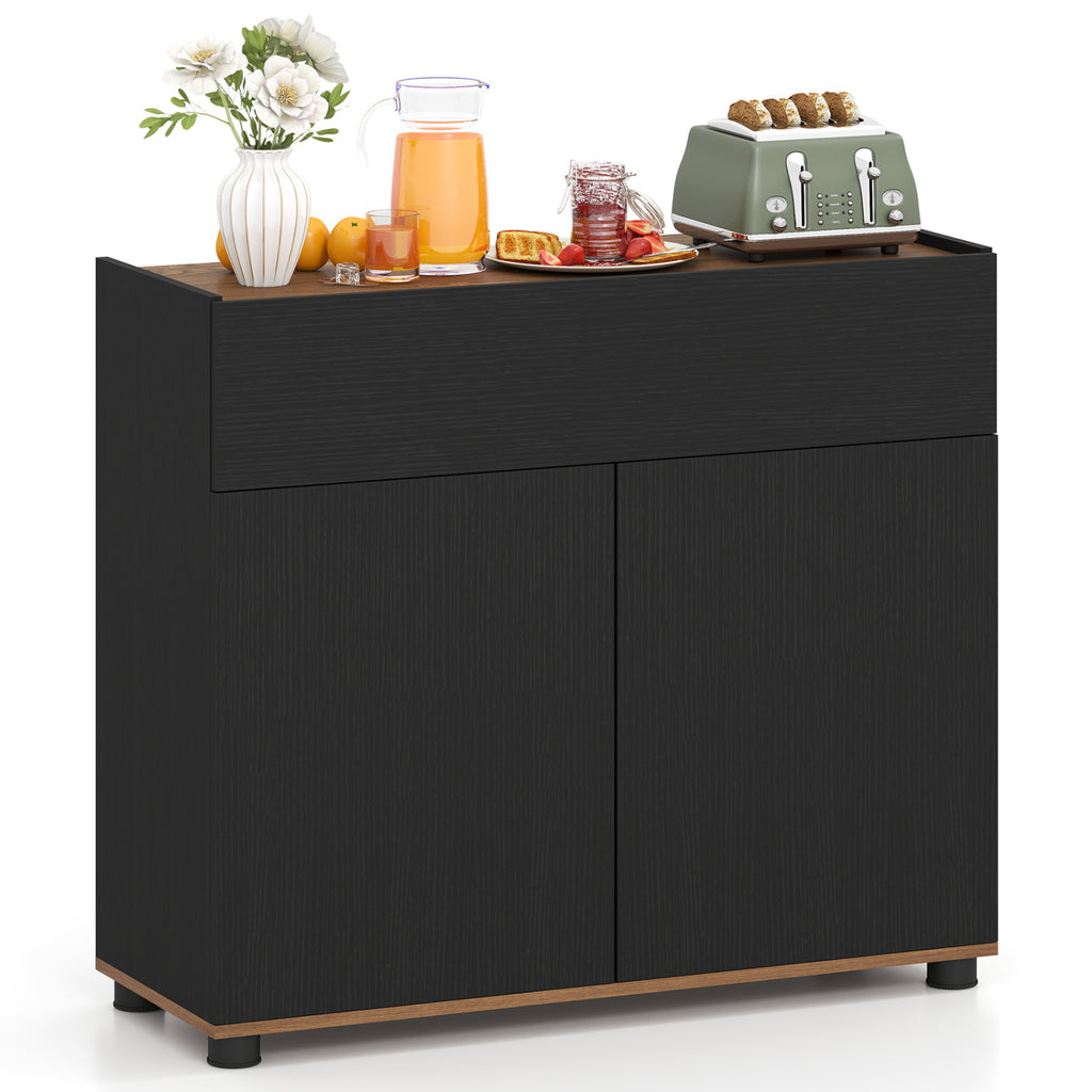 Sideboard Buffet Cabinet with Storage - Black