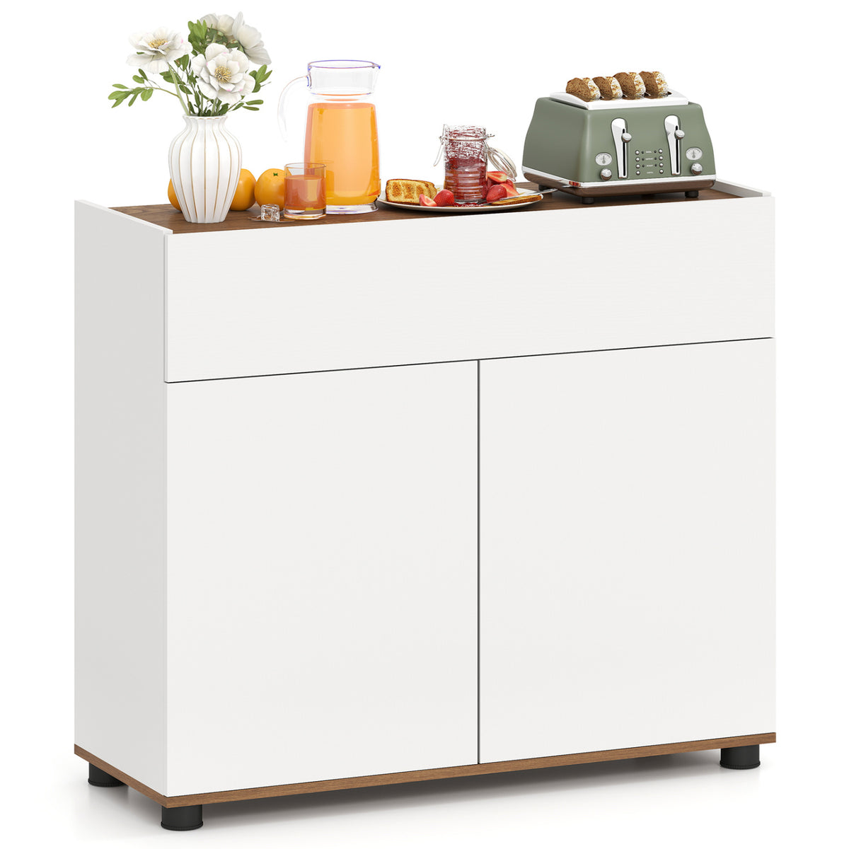 Sideboard Buffet Cabinet with Storage - Black