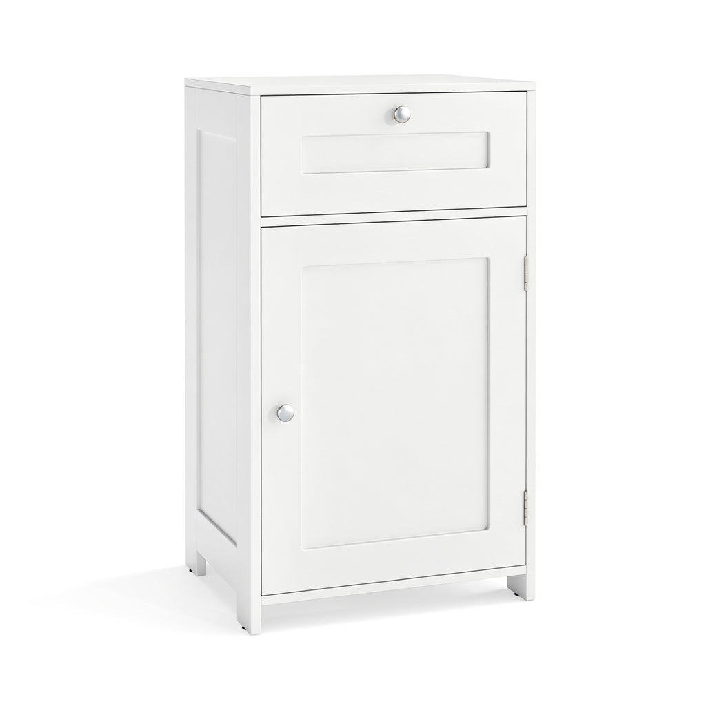 Bathroom Cabinet with Drawer Single Door Adjustable Shelf