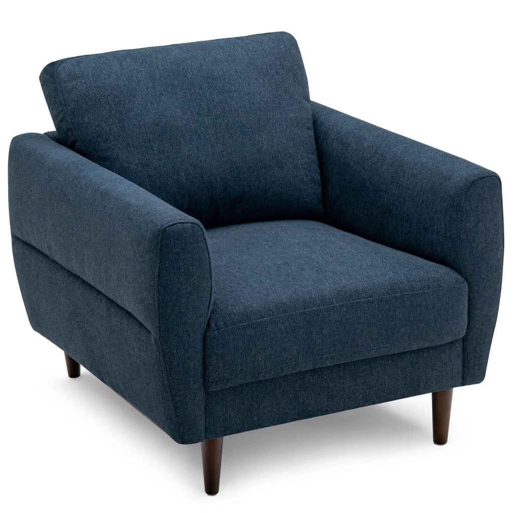 72 Inch Fabric Loveseat Sofa with Solid Wood Frame - Navy