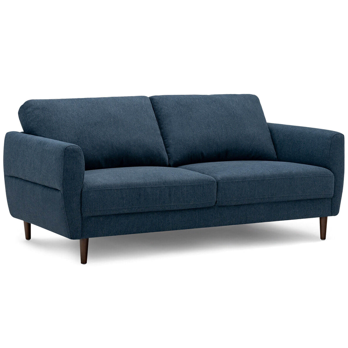 Modern Upholstered Sofa Couch Set with Removable Cushion Covers, Navy