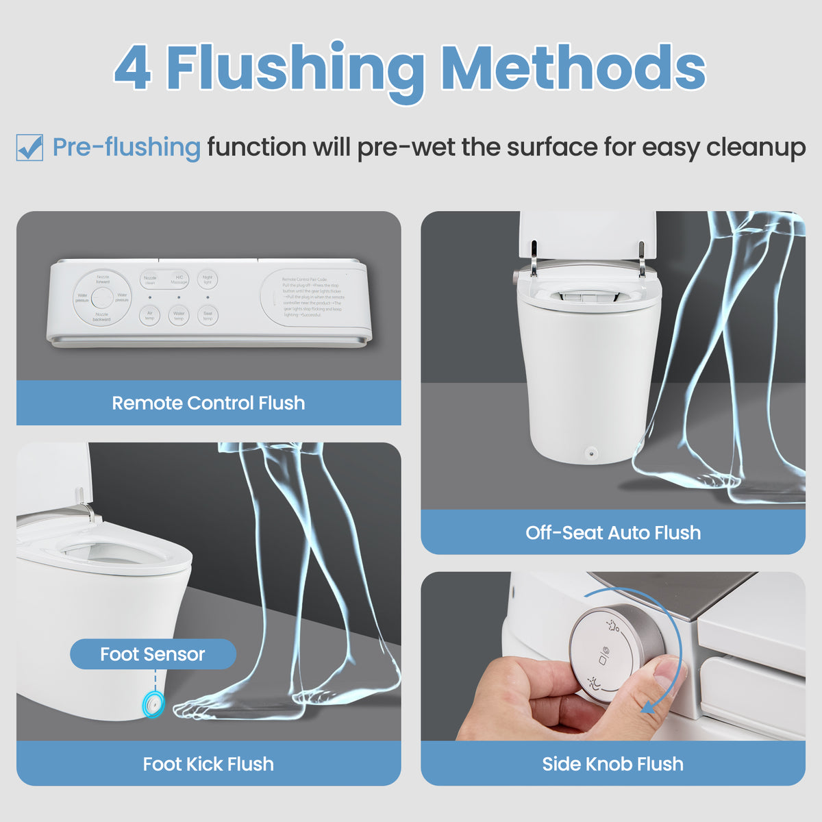 Smart Bidet Toilet Seat, Elongated One-Piece, Heated - White