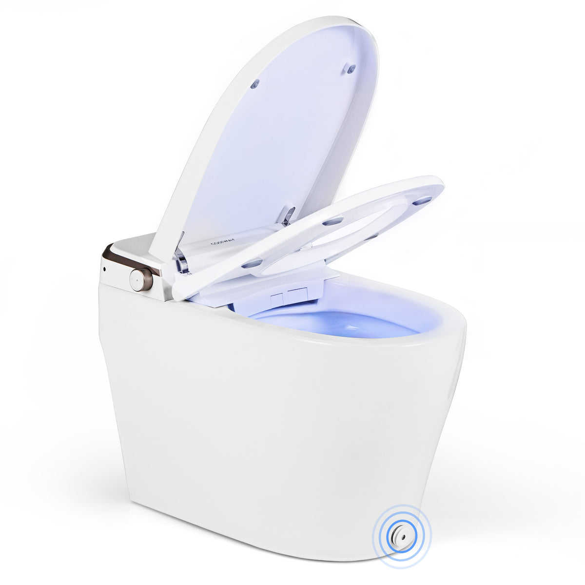 Elongated Smart Bidet Toilet Heated Seat – WarmSmart Series, White