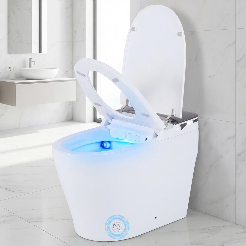 Smart Toilet with Built-in Bidet ADA Height Auto Flush and Heated