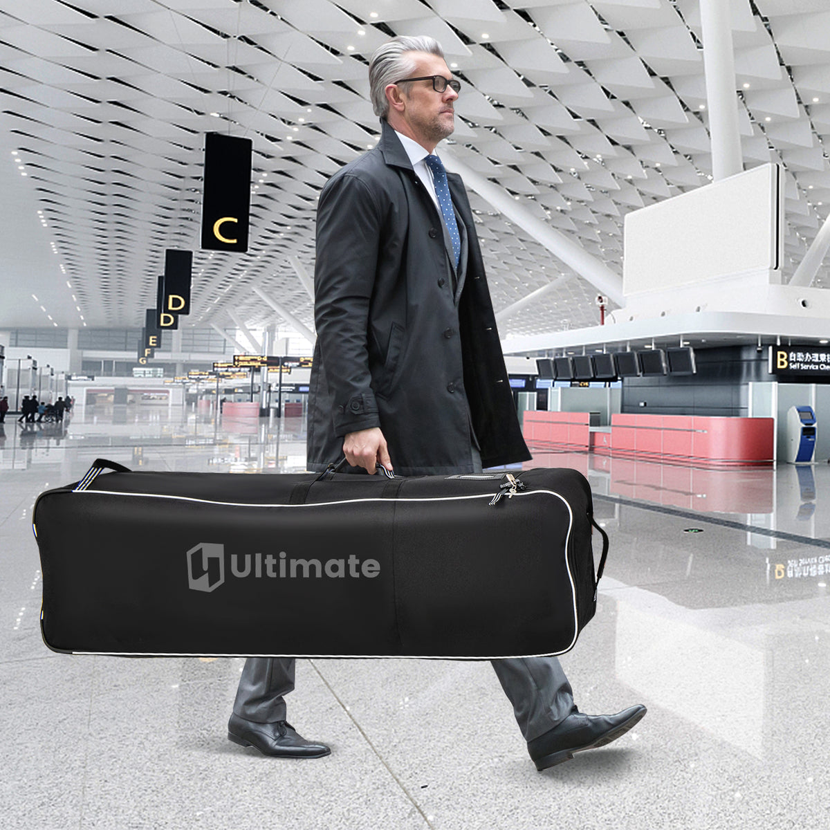 Golf Travel Bag with Wheels Soft-Sided Waterproof Carrying Case