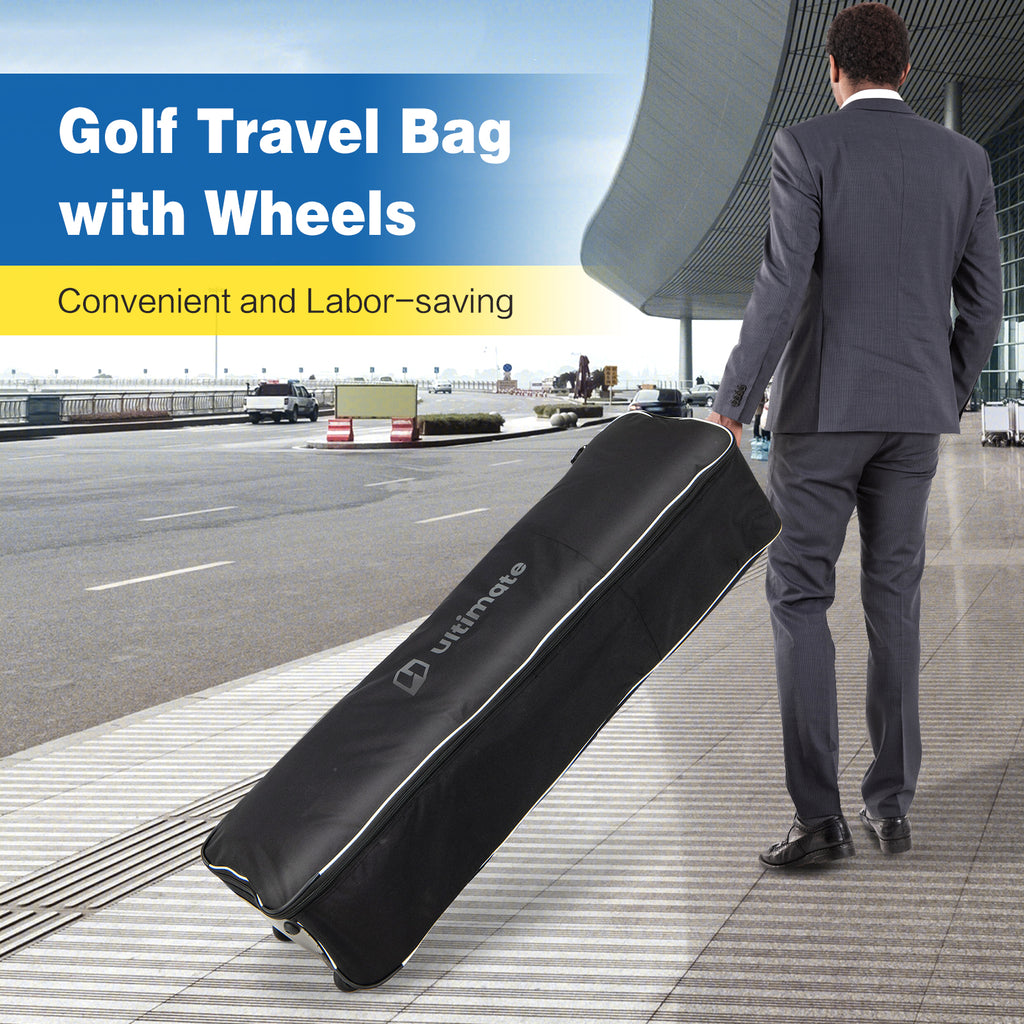 Golf Travel Bag with Wheels Soft-Sided Waterproof Carrying Case