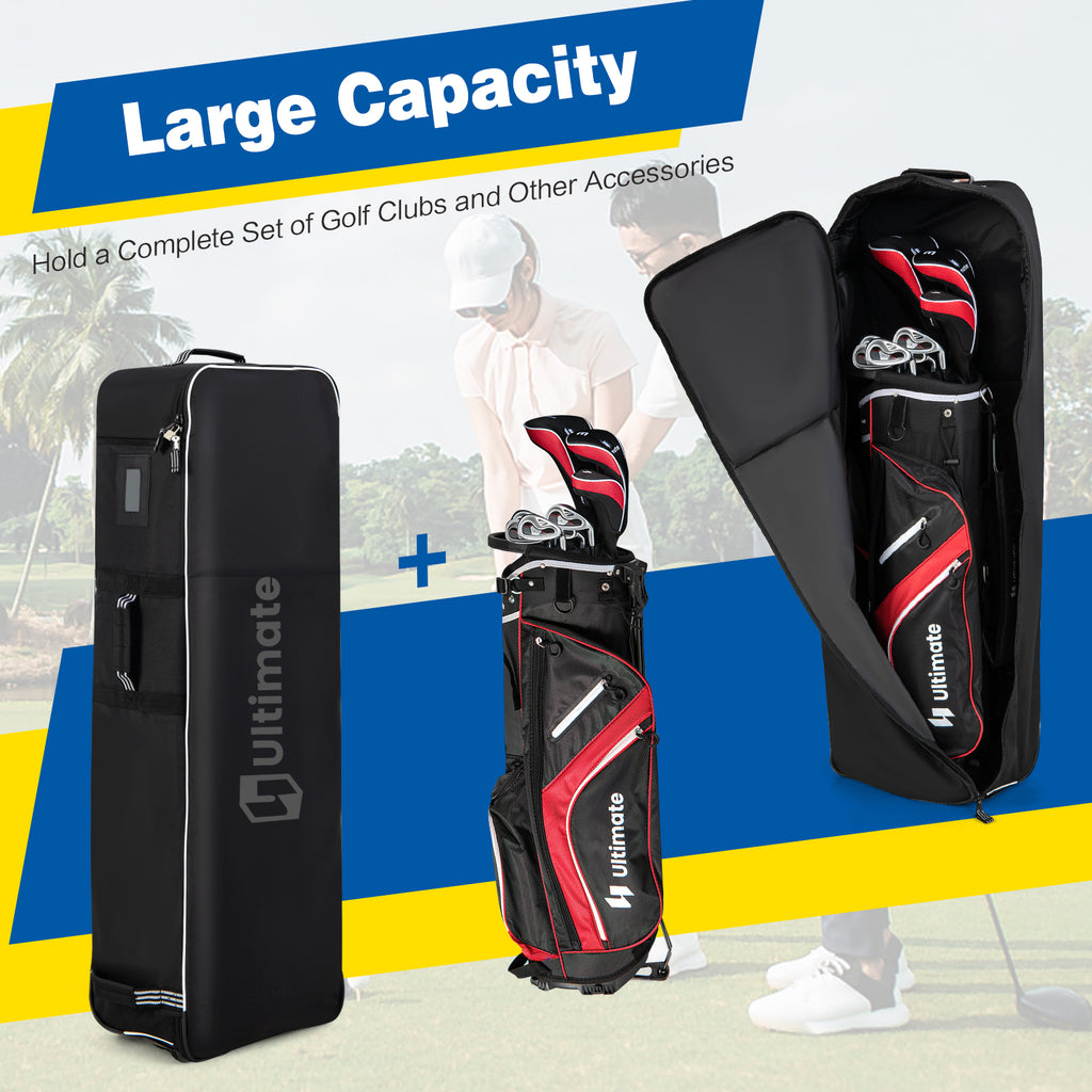 Golf Travel Bag with Wheels Soft-Sided Waterproof Carrying Case