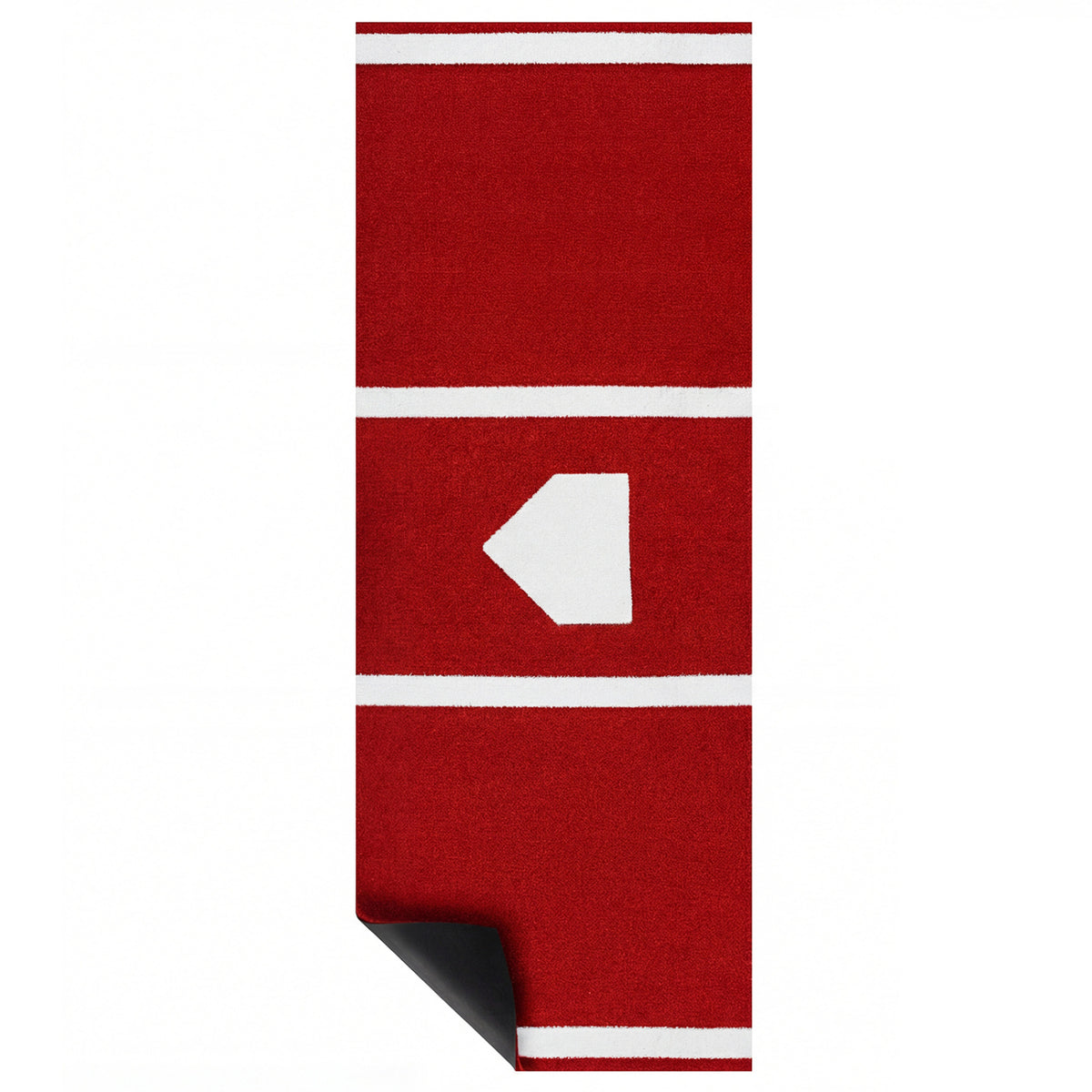 Red Softball Pitching Mat 10x3 Feet - Training Aid with Pitching Plate & Non-Slip Backing