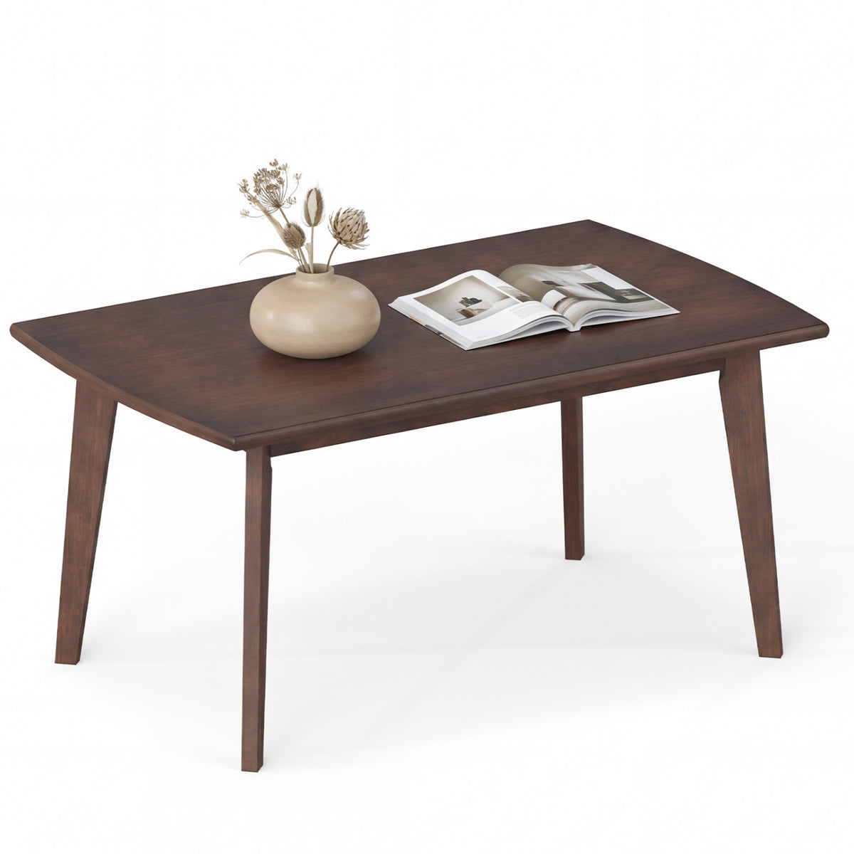 Walnut Rectangular Coffee Table - Mid-Century Modern Design