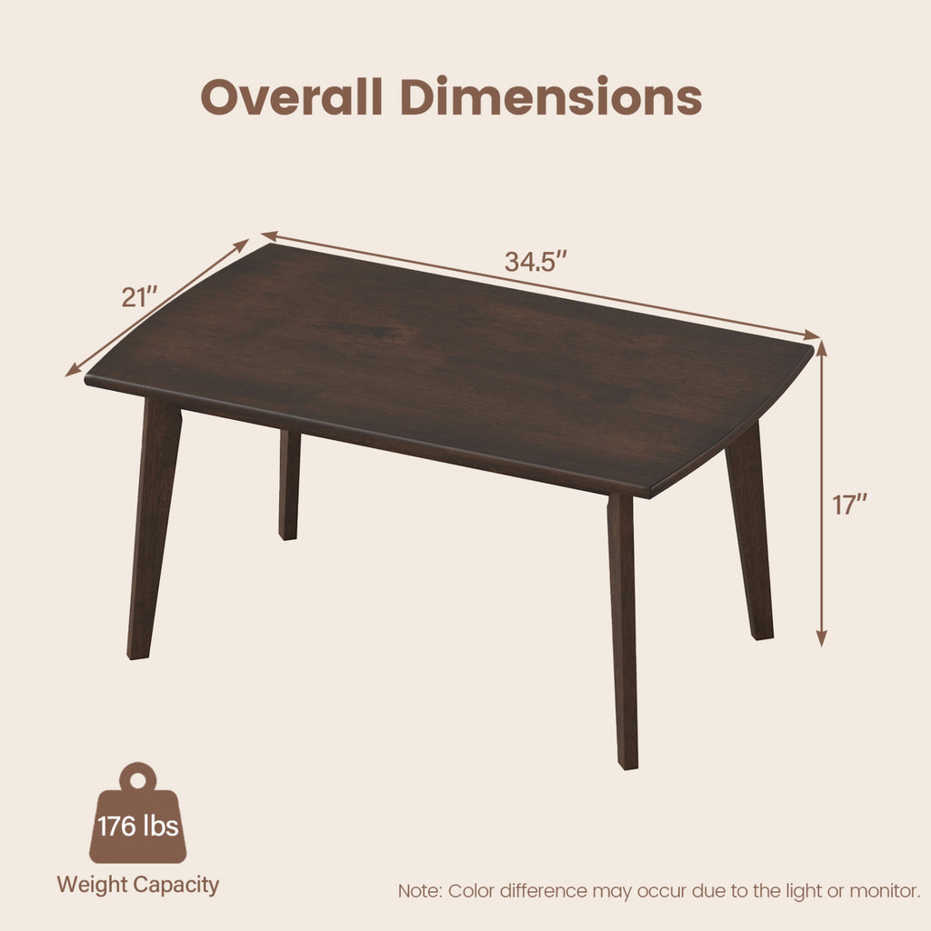 Walnut Rectangular Coffee Table - Mid-Century Modern Design