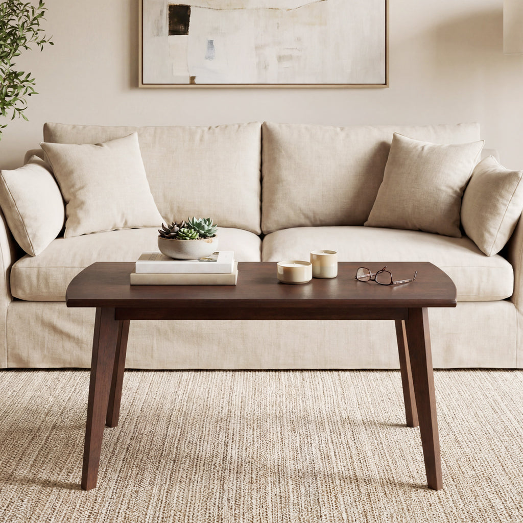 Walnut Rectangular Coffee Table - Mid-Century Modern Design