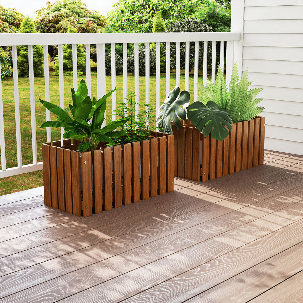 Solid Wood Raised Garden Bed for Flowers & Vegetables