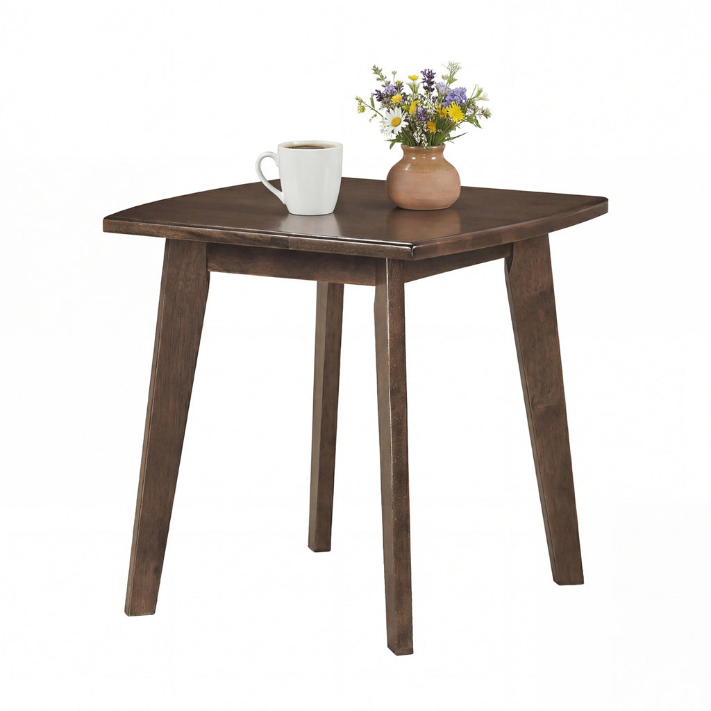 Solid Wood Side Table Square End Table Walnut