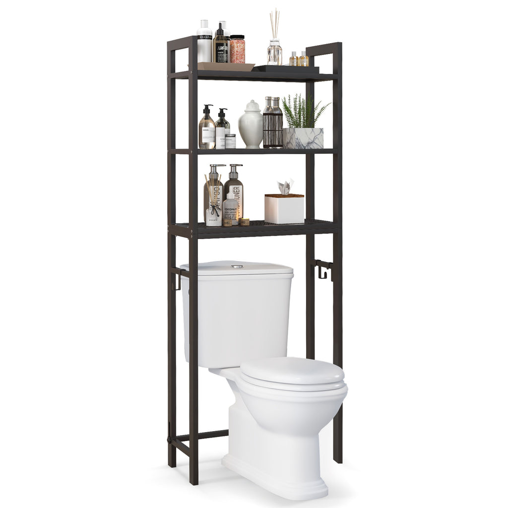Over-The-Toilet Storage Shelf Space Saving Metal Bathroom Organizer
