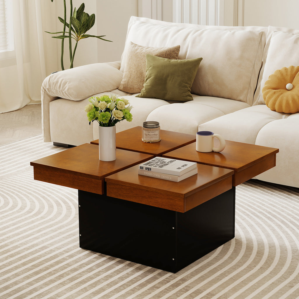 Walnut Square Coffee Table Mid Century Modern