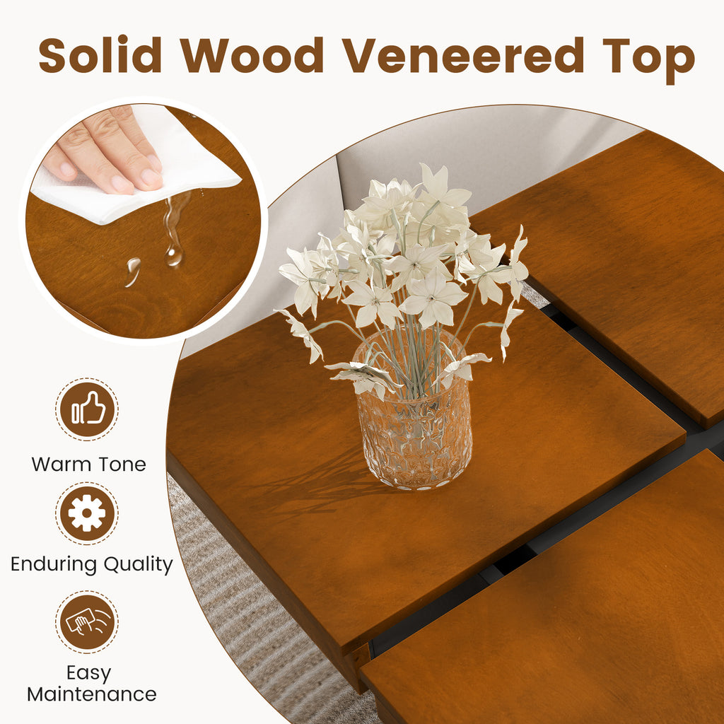 Walnut Square Coffee Table Mid Century Modern