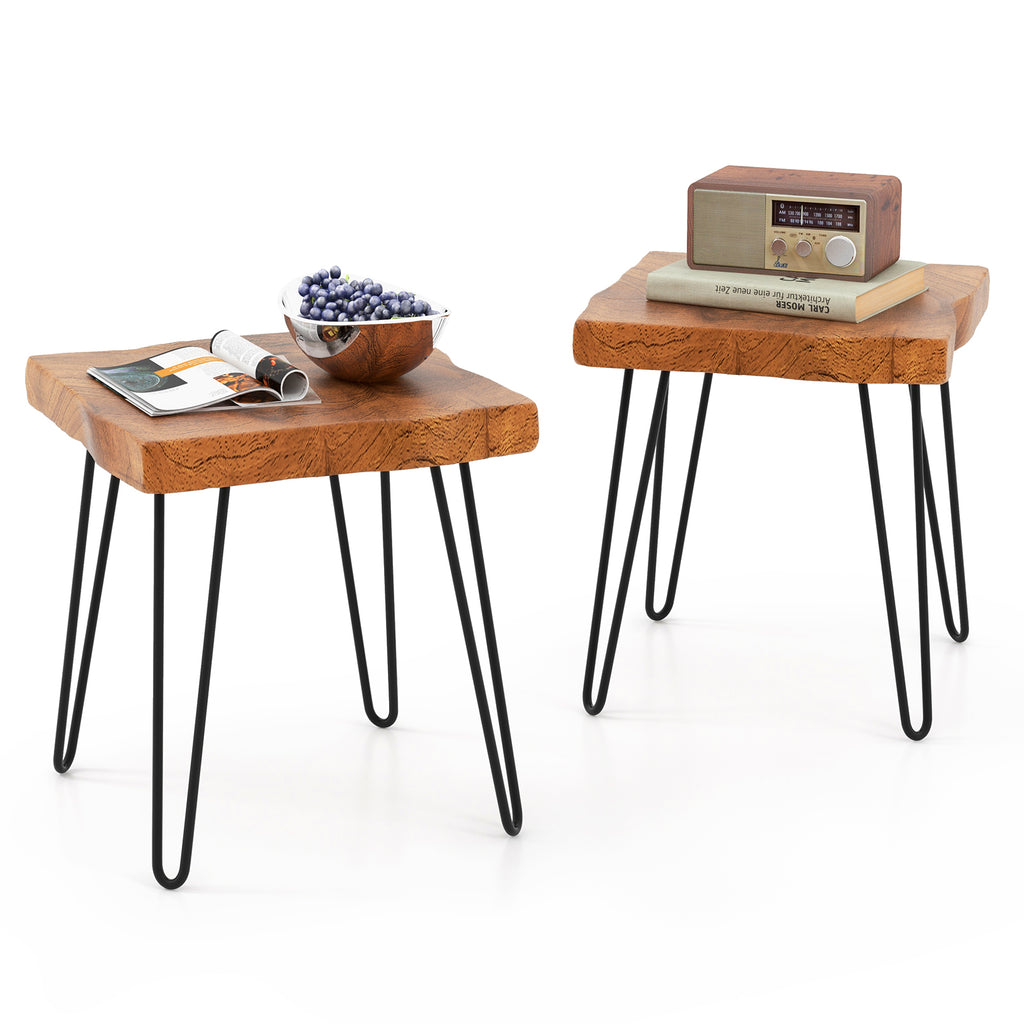 Reclaimed Teak Wood End Table - Square