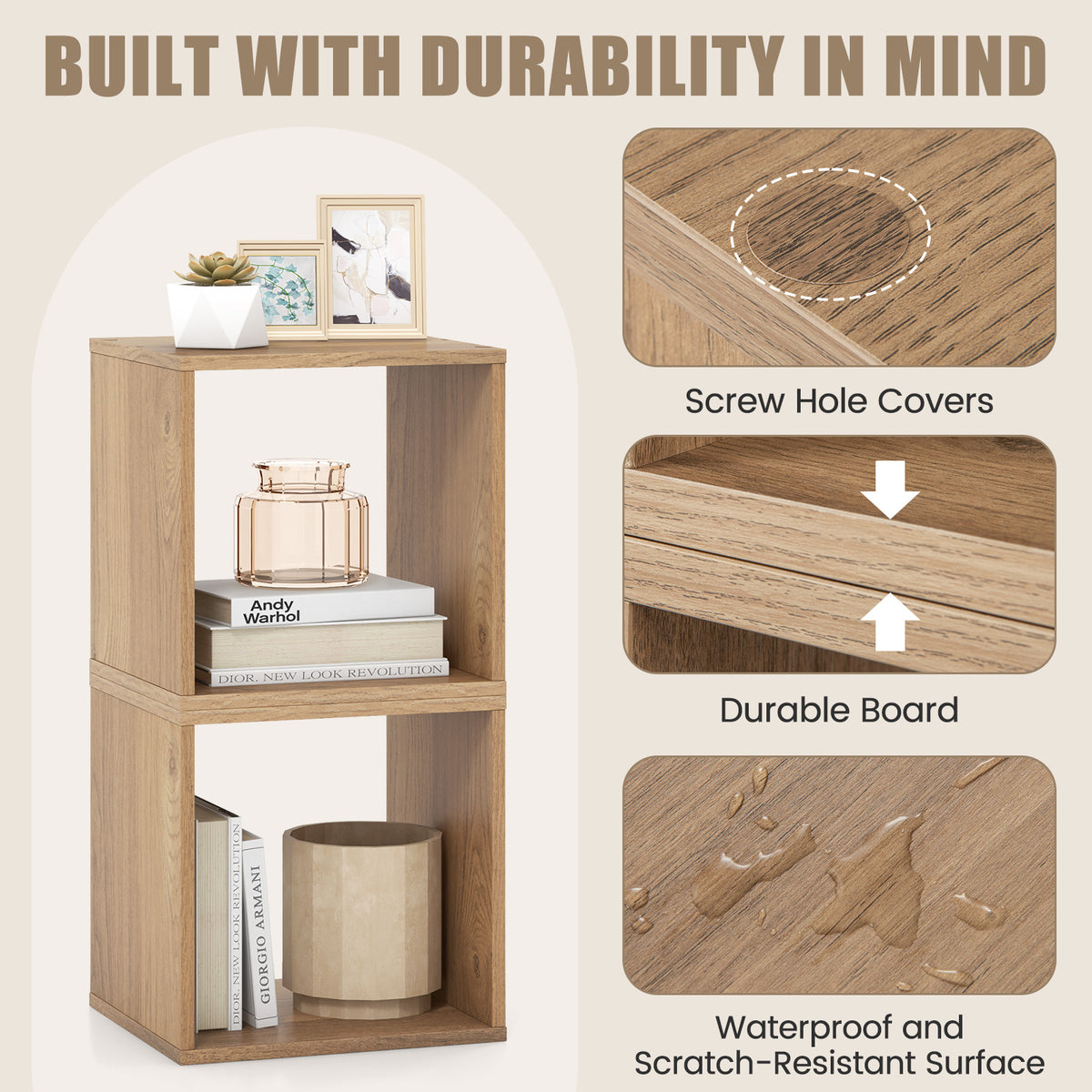Cube Storage Organizer Set of 2 for Living Room Bedroom Study