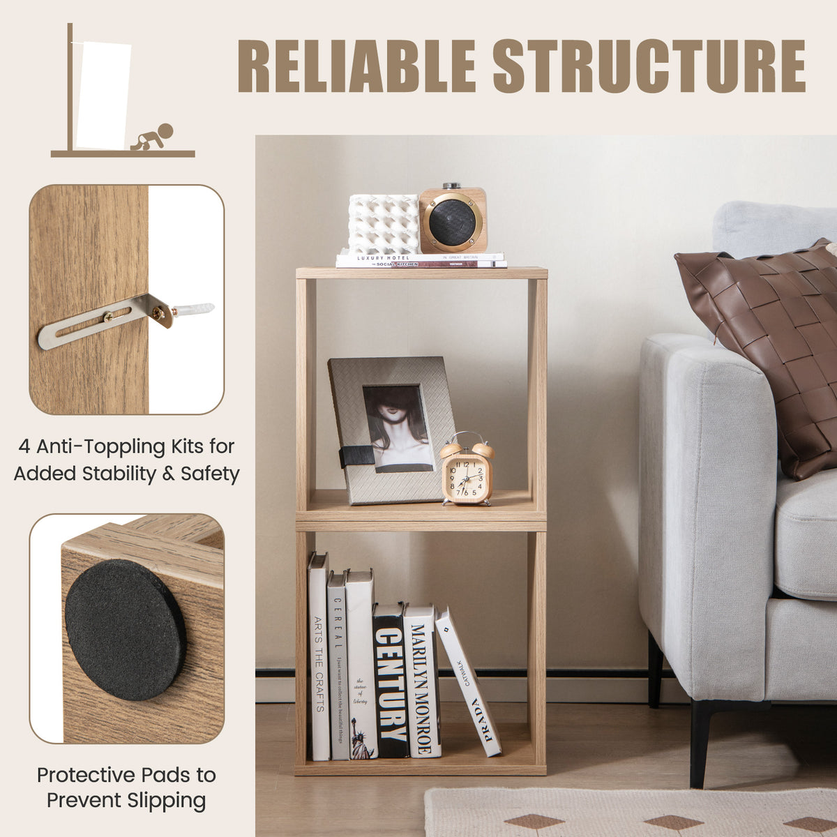 Cube Storage Organizer Set of 2 for Living Room Bedroom Study