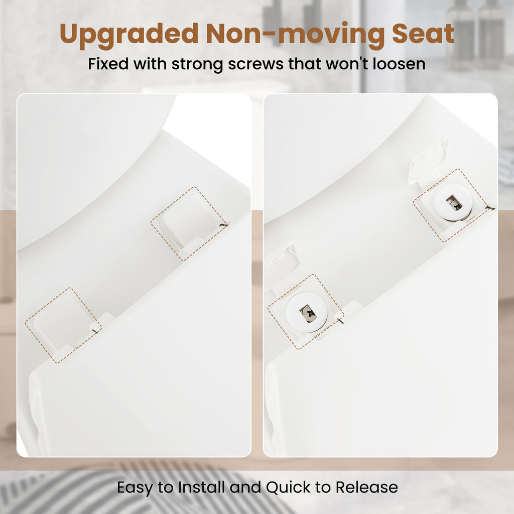 Standard Toilet with 17.5 Inch ADA Comfort Chair Height Seat