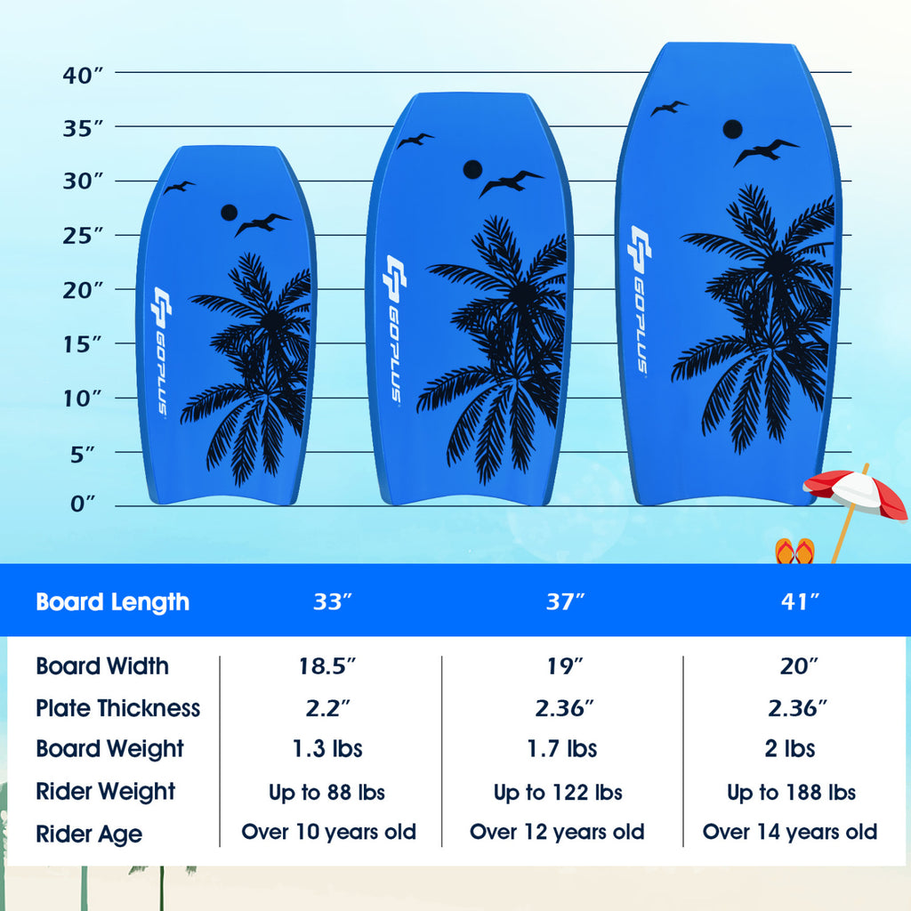 Lightweight Bodyboard Surfing with Leash - S Size, EPS Core, Impact-Resistant Deck