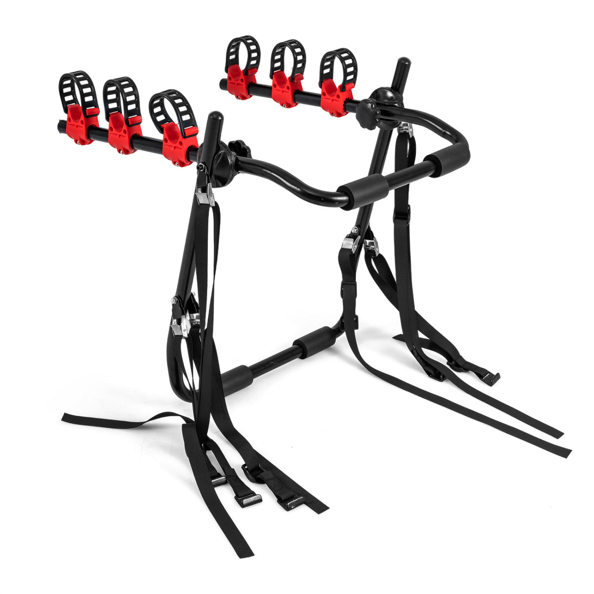 Superbuy Trunk Mount 3-Bike Rack with Anti-Sway Straps & Soft Padding