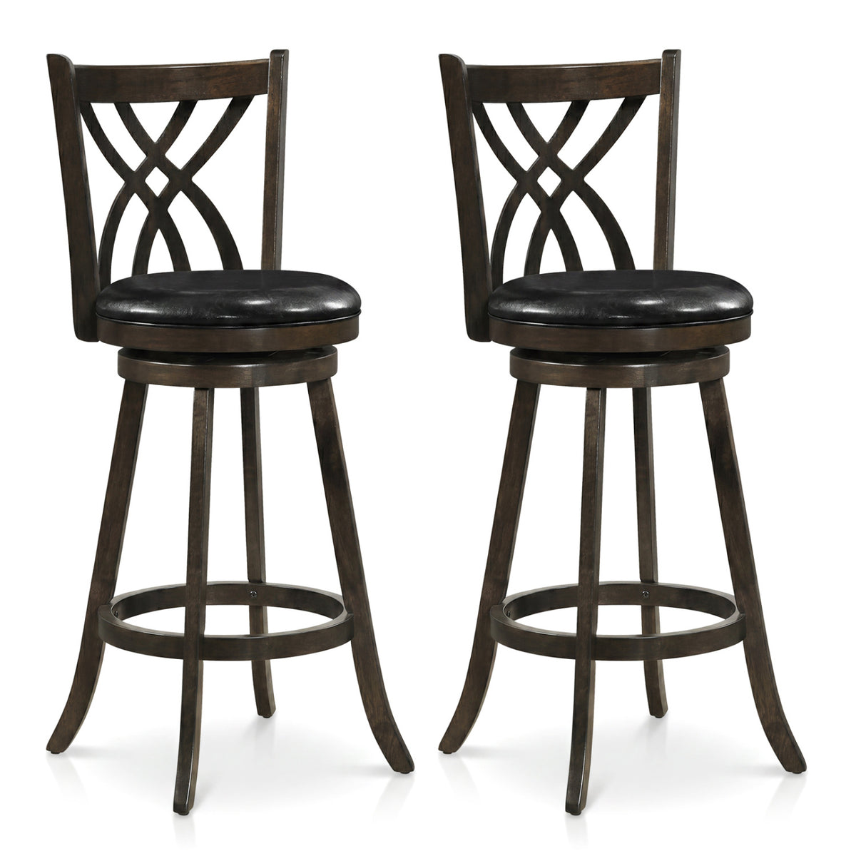 Counter Height Bar Stools Set of 2 - Dark Gray