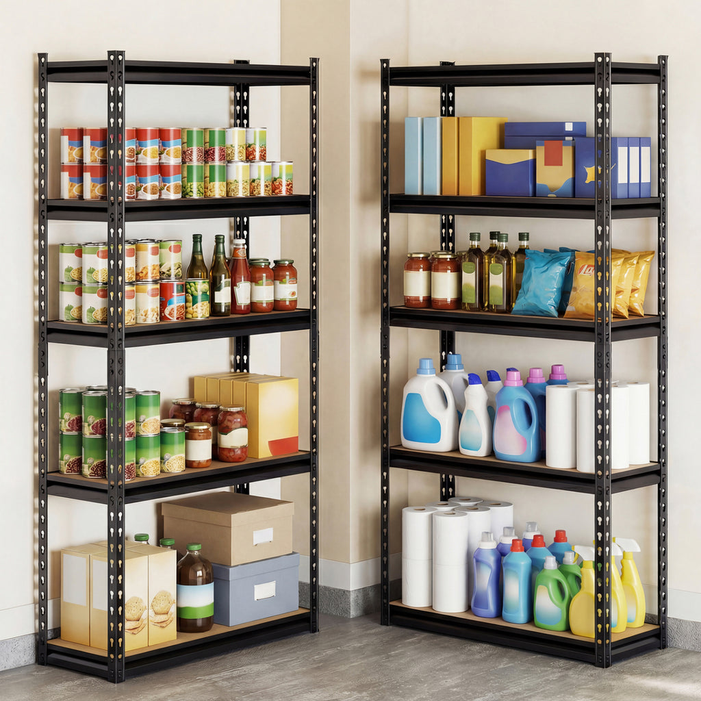 5-Tier Heavy Duty Metal Garage Shelving Unit - 2200 LBS, MDF Boards 30"x12"x60"