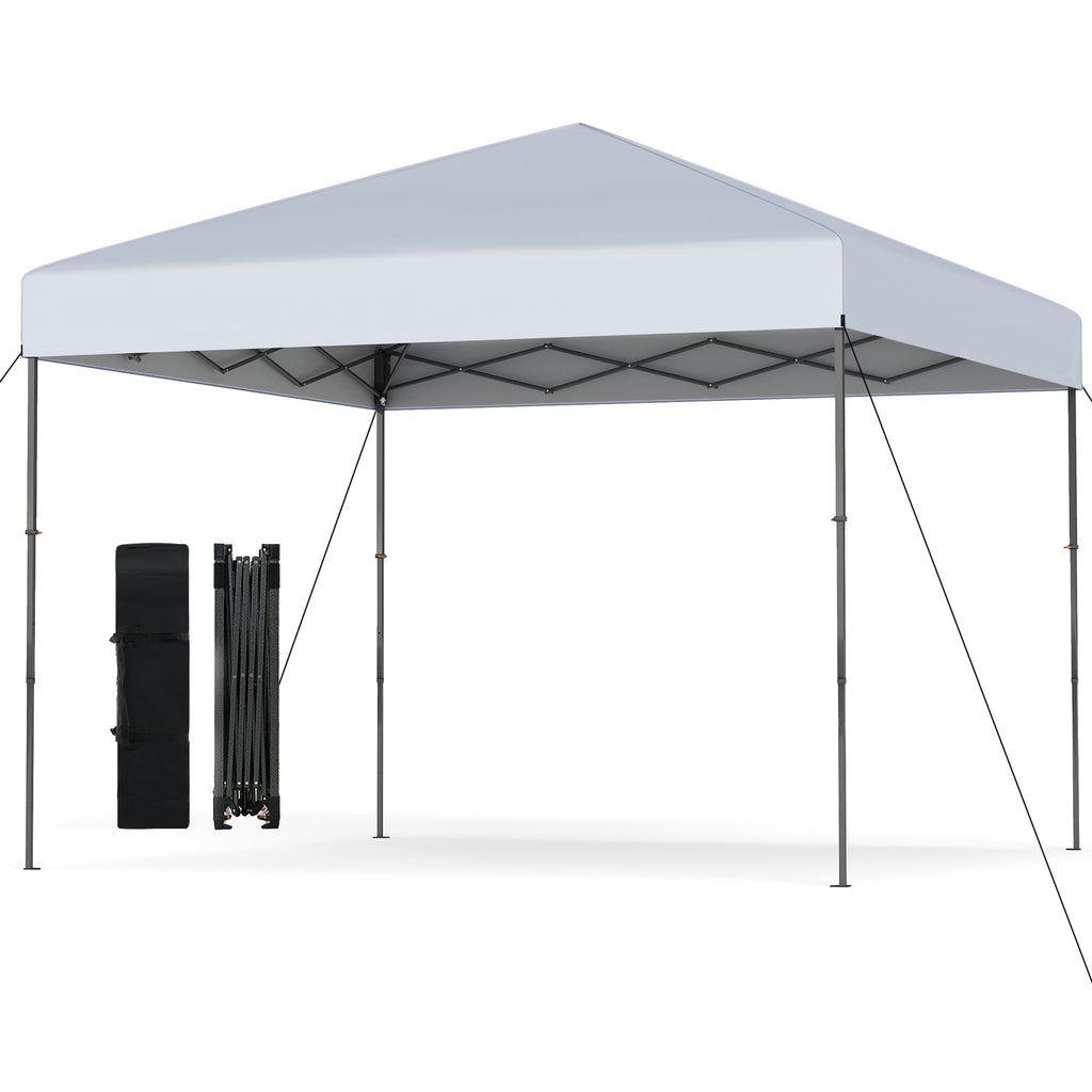7x7 Pop-Up Canopy Tent with Center Lock - White Mesh