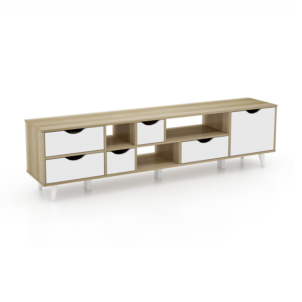 TV Stand for TVs up to 65" - Oak, 59" x 12"