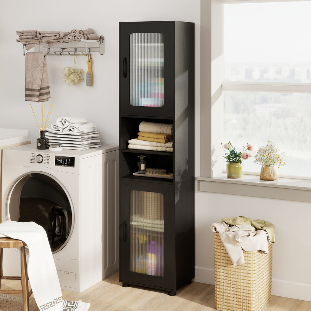 Tall Bathroom Storage Cabinet 67 Inches Freestanding Organizer