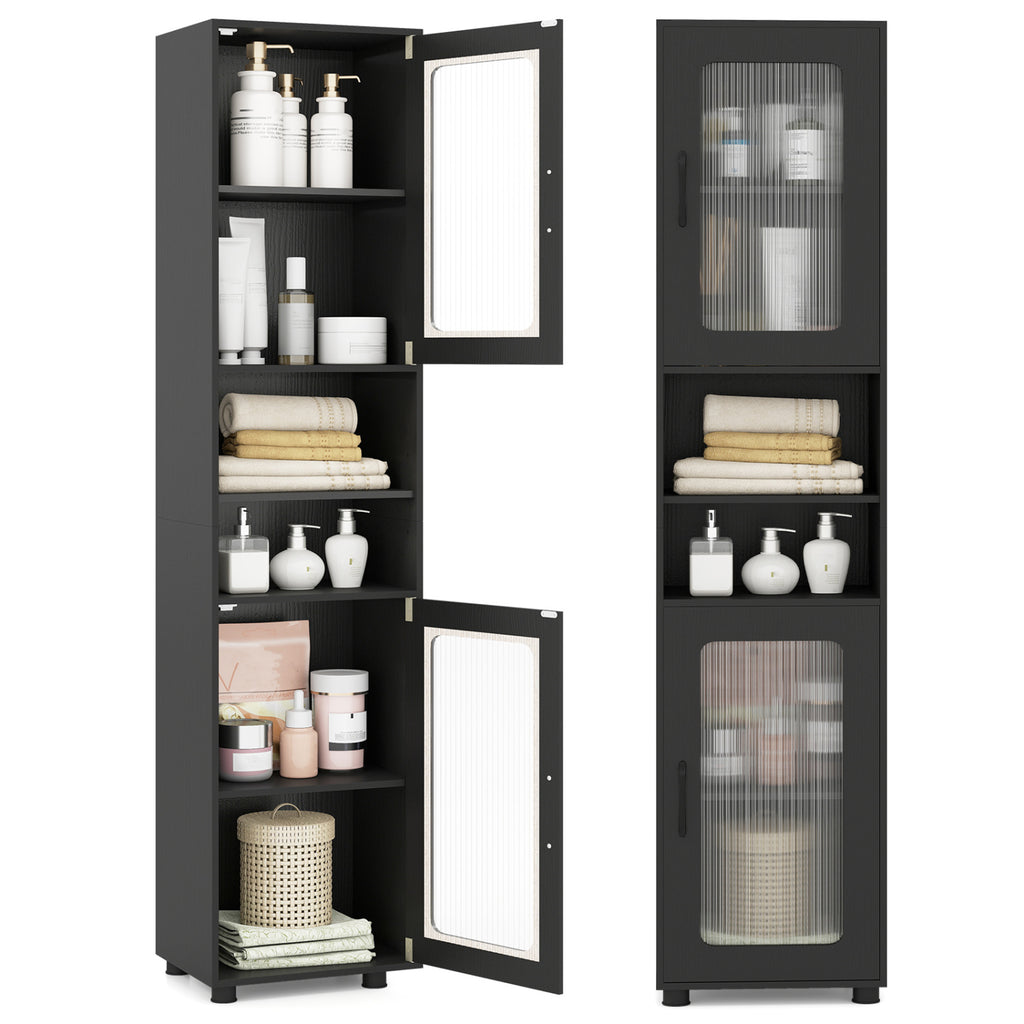 Tall Bathroom Storage Cabinet 67 Inches Freestanding Organizer